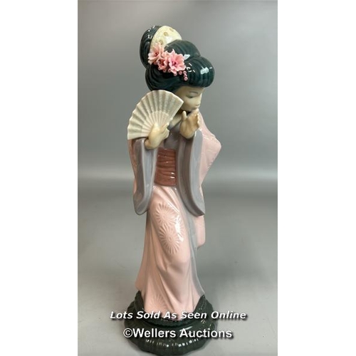 236 - Two Lladro Geisha figures, 'Timid Japanese' no. 4990 and 'Oriental Springs' no. 4988, tallest 30cm h... 