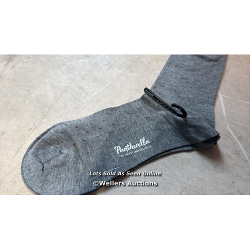 7006 - PANTHERELLA  SOCK PINDOT CTN M MID GREY MIX 99 / NEW / RRP: 20 / T14