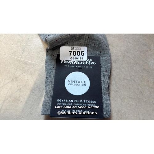 7006 - PANTHERELLA  SOCK PINDOT CTN M MID GREY MIX 99 / NEW / RRP: 20 / T14