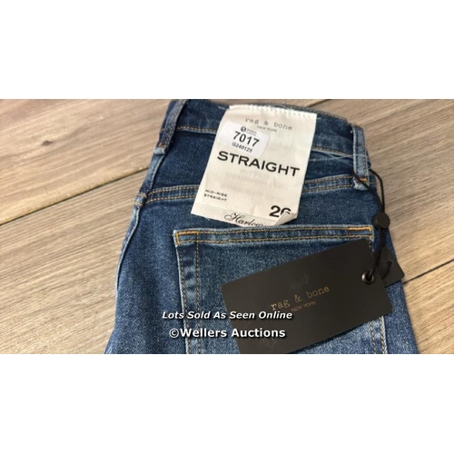 7017 - RAG & BONE HARLOW MARINE JEANS / 26 / NEW / RRP: 195 / T14