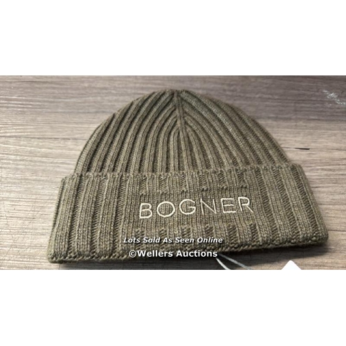 7023 - BOGNER BEANIE CONRAD BOGNER LOGO / ONE SIZE / NEW / RRP: 110 / T14