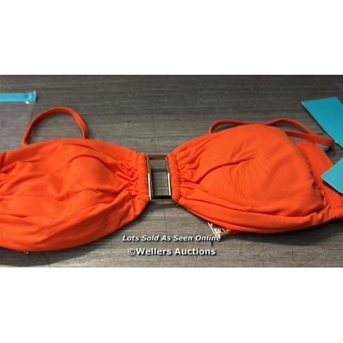 7037 - MELISSA ODABASH SPAIN BIKINI TOP / 44 / APRICOT / NEW / RRP: 122 / T14