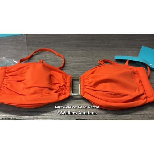 7039 - MELISSA ODABASH SPAIN BIKINI TOP / 42 / APRICOT / NEW / RRP: 122 / T14