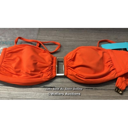 7040 - MELISSA ODABASH SPAIN BIKINI TOP / 42 / APRICOT / NEW / RRP: 122 / T14