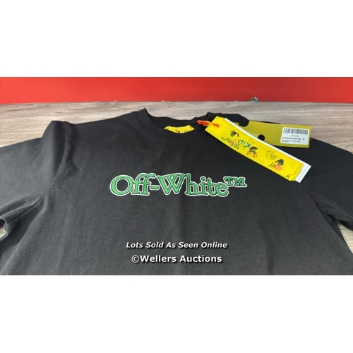 7094 - OFF-WHITE KIDS BOOKISH LOGO SHORT SLEEVE TSHIRT / SIZE 10YRS / NEW  / T14