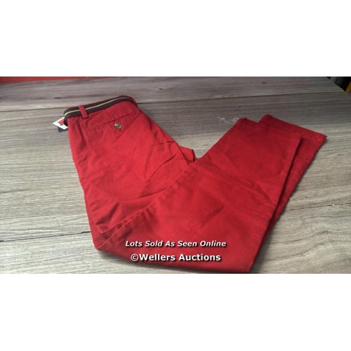 7101 - RALPH LAUREN KIDS PREPPY PLAIN TOUSERS / CAMDEN RED / 8 / NEW / RRP: 75 / T15