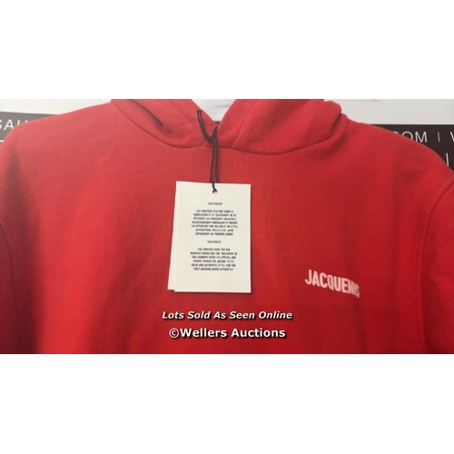 7103 - JACQUEMUS L'ENFANT LOGO HOODIE / 12 YRS / RED / NEW / T15