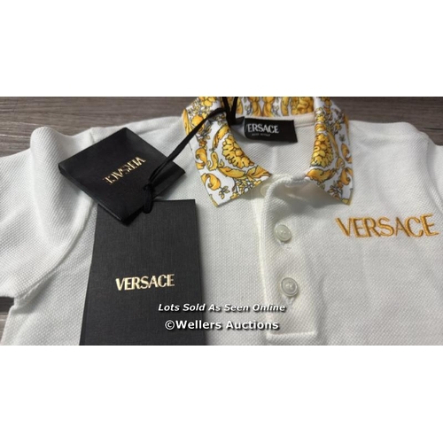 7111 - VERSACE KIDS LOGO POLO SHIRT / 9-12 / NEW / T15