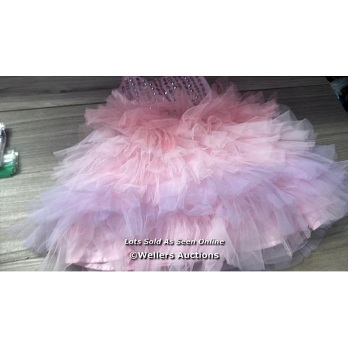 7119 - TUTU DU MONDE TUTU BRUSHWORK SEQUIN TULLE DRESS / 6-7 / T15