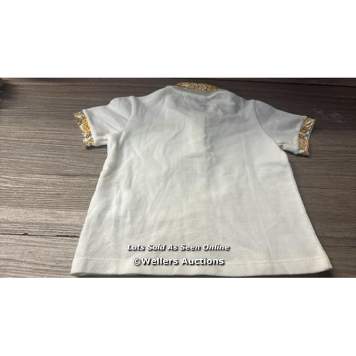 7126 - VERSACE KIDS LOGO POLO SHIRT / 12-18M / NEW / T15