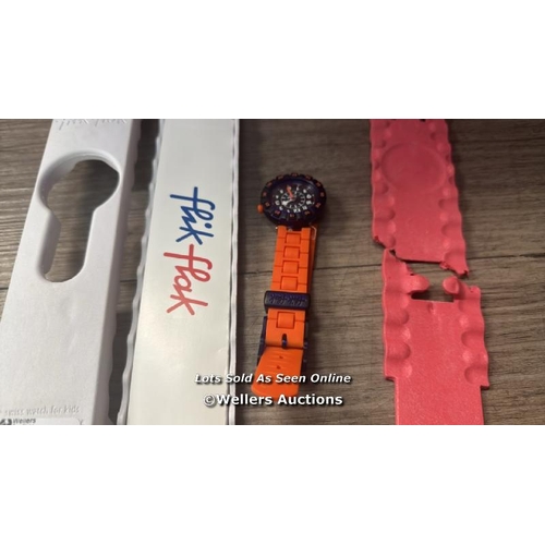 7134 - FLIK FLAK ORANGE BRICK WATCH / ORANGE / RRP: 49 / T15