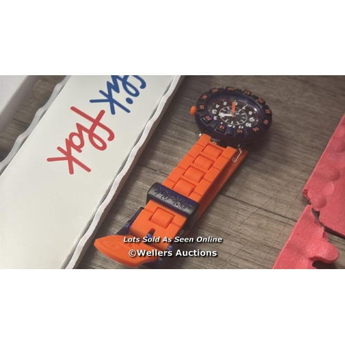 7134 - FLIK FLAK ORANGE BRICK WATCH / ORANGE / RRP: 49 / T15