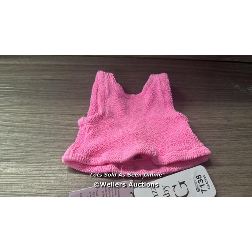 7138 - HUNZA G KIDS BABY PINK BIKINI / ONE SIZE / NEW / T15