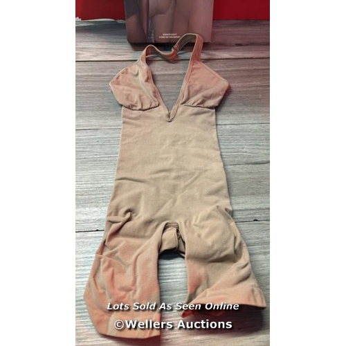 8014 - SKIMS SMLSS SCULPT PLUNG MID THIGH BODYSUIT / SIZE XS / SIENNA / APPEARS NEW IN OPEN BOX / RRP: �72 ... 