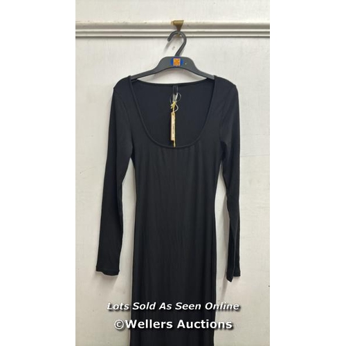 8017 - SKIMS SOFT LOUNGE SOFT LOUNGE RIB DRESS / SIZE L / BLACK / MINIMAL SIGNS OF USE / SEE IMAGES / RRP: ... 