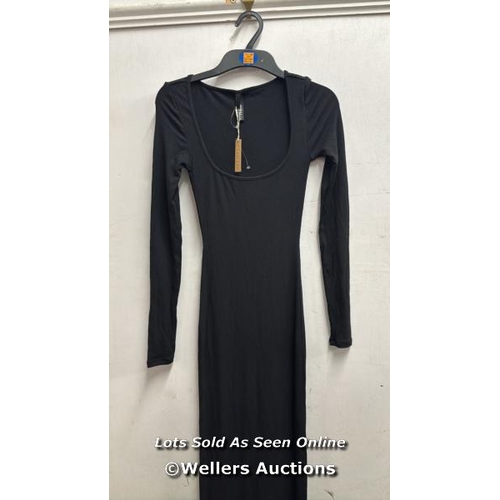 8018 - SKIMS SOFT LOUNGE SOFT LOUNGE RIB DRESS / SIZE XXS / BLACK / MINIMAL SIGNS OF USE / RRP: �88 / T20