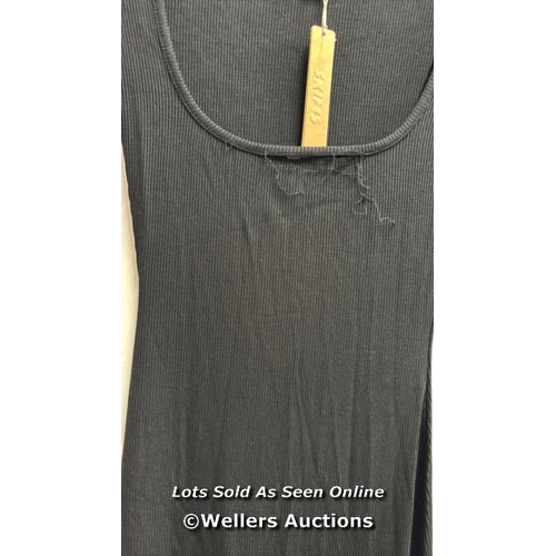 8023 - SKIMS SOFT LOUNGE SOFT LOUNGE RIB DRESS / SIZE XXS / BLACK / MINIMAL SIGNS OF USE / DAMAGED / SEE IM... 