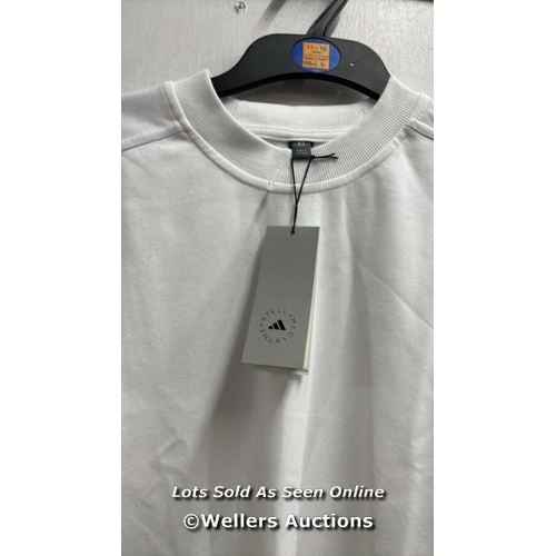 8052 - ADIDAS BY STELLA MCCARTNEY LOOSE T-SHIRT / SIZE XS / WHITE / APPEARS NEW WITH TAGS / RRP: �49 / T17