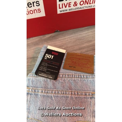 8074 - LEVIS M 501 81 27 EVERAFTERNOON / SIZE 27 X 29 / APEARS NEW WITH TAGS / RRP: 100 / T18