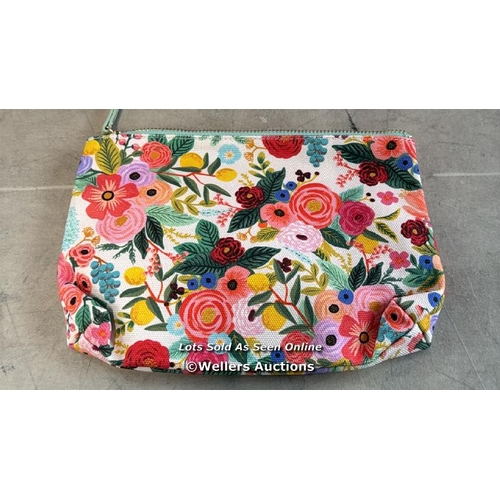 8121 - RIFLE PAPER GARDEN PARTY ZIPPERED POUCH / NEW / G17