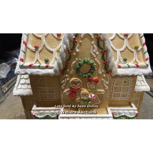 8167 - POLYRESIN GINGERBREAD HOUES WITH MINOR DAMAGE - SEE IMAGES / RRP: 450 / C24