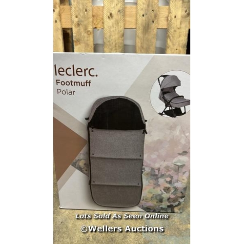 8182 - LECLERC BABY FOOTMUFF / POLAR GREY / NEW & SEALED / RRP: 99.95 / B32