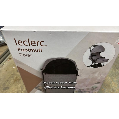 8182 - LECLERC BABY FOOTMUFF / POLAR GREY / NEW & SEALED / RRP: 99.95 / B32