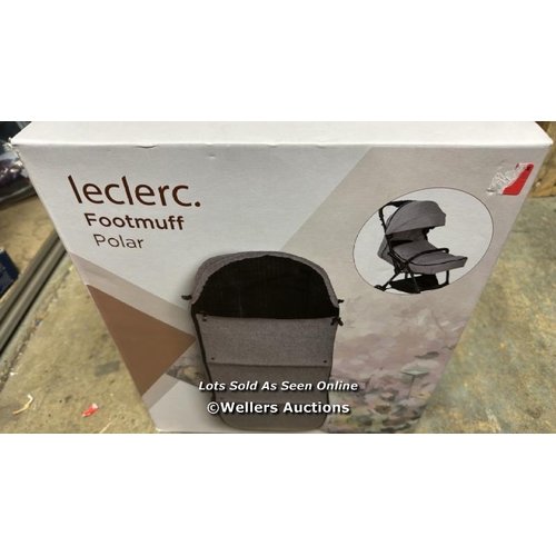 8183 - LECLERC BABY FOOTMUFF / POLAR GREY / NEW & SEALED / RRP: 99.95 / B32