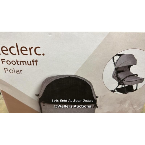 8183 - LECLERC BABY FOOTMUFF / POLAR GREY / NEW & SEALED / RRP: 99.95 / B32