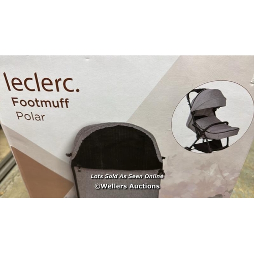 8184 - LECLERC BABY FOOTMUFF / POLAR GREY / NEW & SEALED / RRP: 99.95 / B32