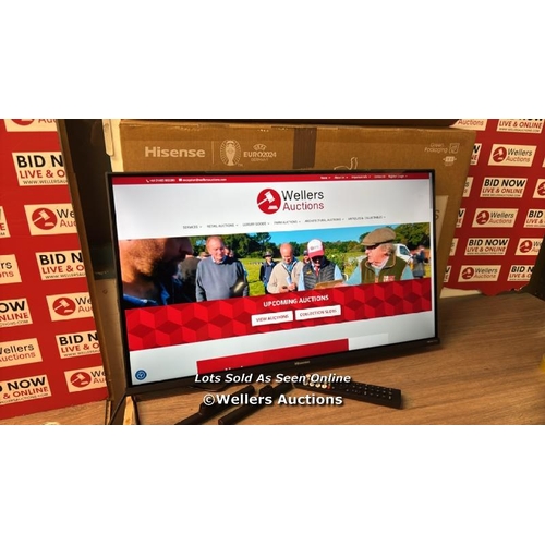 8435 - HISENSE 32E5NQTUK 32 INCH QLED FULL HD SMART TV / APPEARS NEW OPEN BOX, POWERS UP, WITH SOUND, WITH ... 