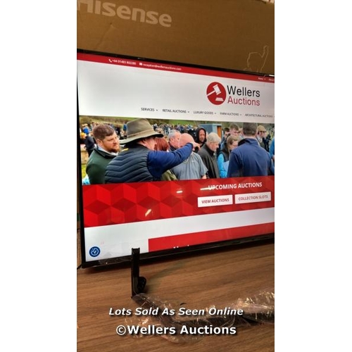 8438 - HISENSE 43A7NQTUK 43 INCH QLED SMART FREELY TV / APPEARS NEW OPEN BOX, POWERS UP, WITH SOUND, WITH S... 