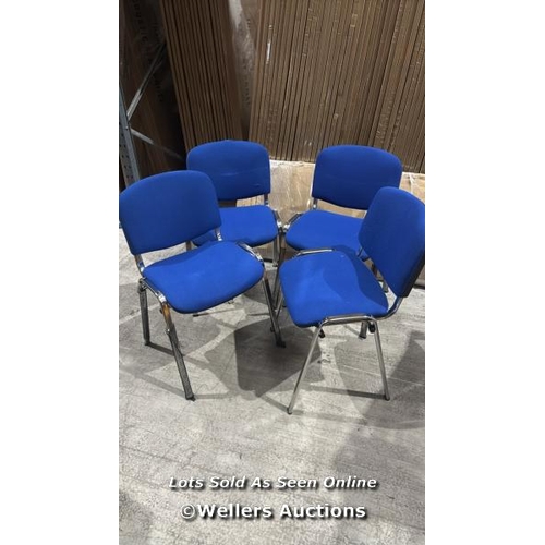 9001 - 4X RRP: 60.90 - DYNAMIC OFFICE/RECEPTION STACKABLE FABRIC CHAIRS / MININAL SIGNS OF USE