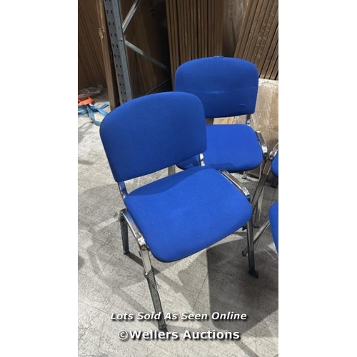 9001 - 4X RRP: 60.90 - DYNAMIC OFFICE/RECEPTION STACKABLE FABRIC CHAIRS / MININAL SIGNS OF USE