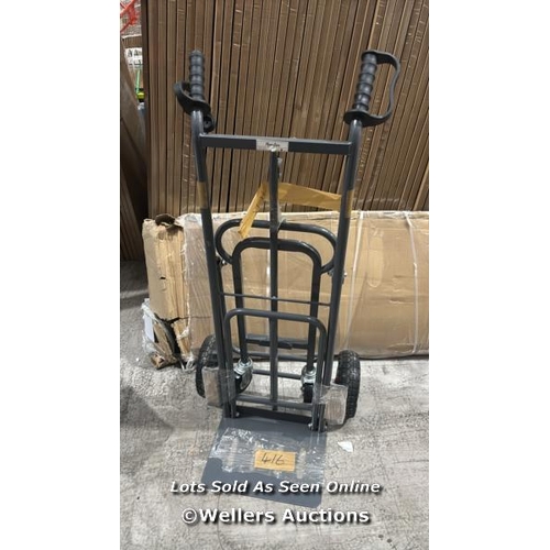 9008 - RRP: 120 - COMBINATION SACK TRUCK/TROLLEY - 3 LOADING MODES - PNEUMATIC WHEELS / APPEARS NEW