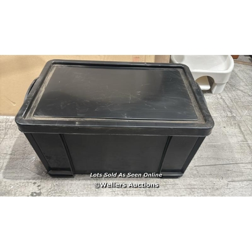 9052 - RRP: 29 / 84LTR BLACK REALLY USEFUL BOX / APPEARS NEW