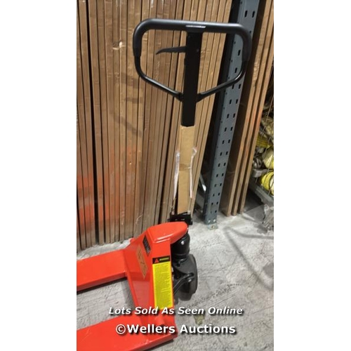 9065 - RRP: 282 - MANUAL PALLET TRUCK 2000�KG - FORKS 1150�MM - MANUTAN EXPERT / MINIMAL IF ANY SIGNS OF US... 