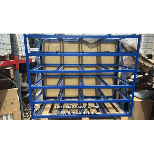 9068 - 6 SHELVED 24 TP3 TOTE PAN CAPACITY TOTE PAN RACK / APPEARS NEW