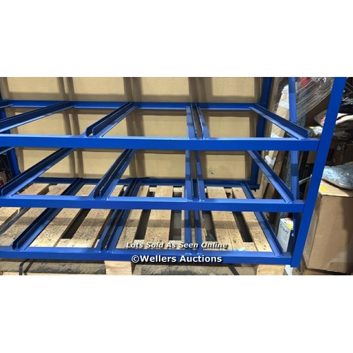 9068 - 6 SHELVED 24 TP3 TOTE PAN CAPACITY TOTE PAN RACK / APPEARS NEW