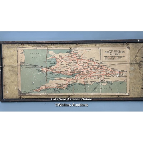 210 - A framed section of a vintage British Railway southern region general system map, 63 x 24cm / AN19