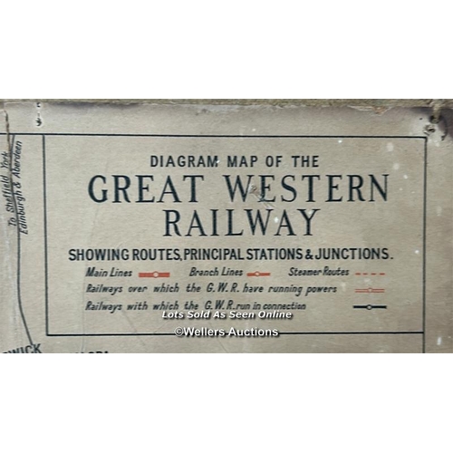 210 - A framed section of a vintage British Railway southern region general system map, 63 x 24cm / AN19