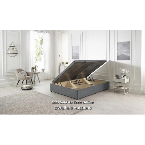 8798 - RRP: 389.99 - 17 STORIES OTTOMAN BED / COLOUR: CHARCOAL, SIZE: SINGLE (3') / PLEASE NOTE - INTERNET ... 