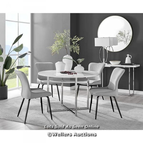 8802 - RRP: 84.99 - CANORA GREY CARSON 120 SQUARE DINING TABLE BLACK LEGS / PLEASE NOTE - INTERNET STOCK IM... 