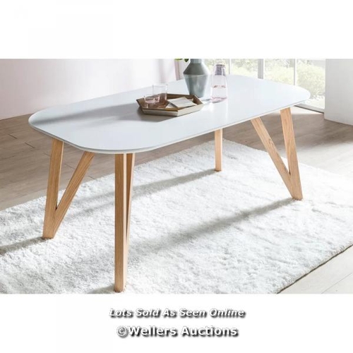 8806 - RRP: 359.99 - ISABELLINE MADALYN DINING TABLE / COLOUR (TABLE TOP): WHITE / PLEASE NOTE - INTERNET S... 