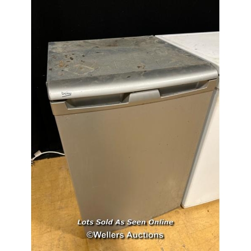 11 - Three Beko undercounter fridges / Buyer will be responsible for removal, located in the large hall /... 