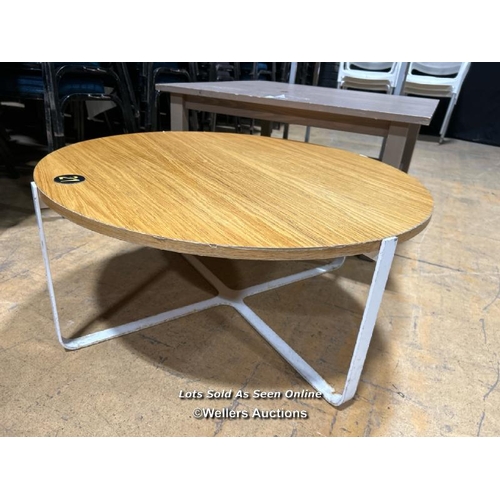 29 - Three assorted tables / Buyer will be responsible for removal, located in the large hall / Lot Locat... 