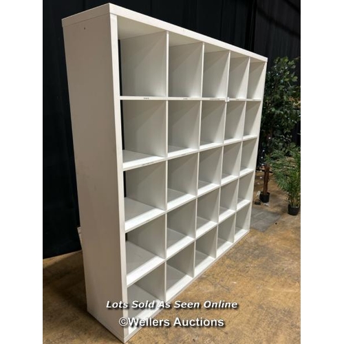 42 - 25 section storage unit, 182cm (h) x 182cm (w) x 39cm (d) / Buyer will be responsible for removal, l... 