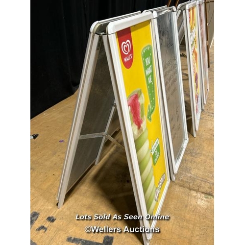 44 - Four shop signs, 100cm (h) / Buyer will be responsible for removal, located in the large hall / Lot ... 