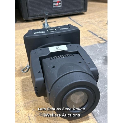 61 - Varytec Hero Spot 60 LED spotlight with moving head / Buyer will be responsible for removal, located... 