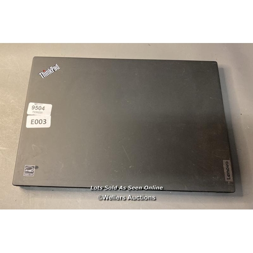 9504 - LENOVO LAPTOP THINKPAD 20WN570X06 / 32GB RAM / I7-1185 G7@3.00GHZ/256GB HD/WINDOW 11